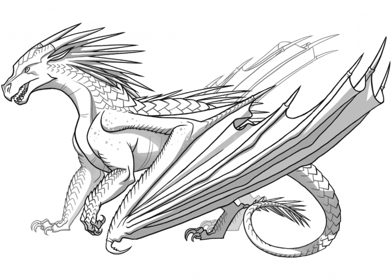 Icewing Dragon From Wings Of Fire Coloring Page Colouringpages