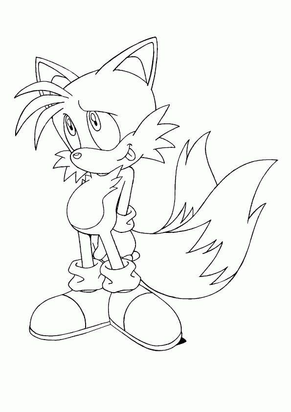 Miles Tails Prower Coloring Page Colouringpages