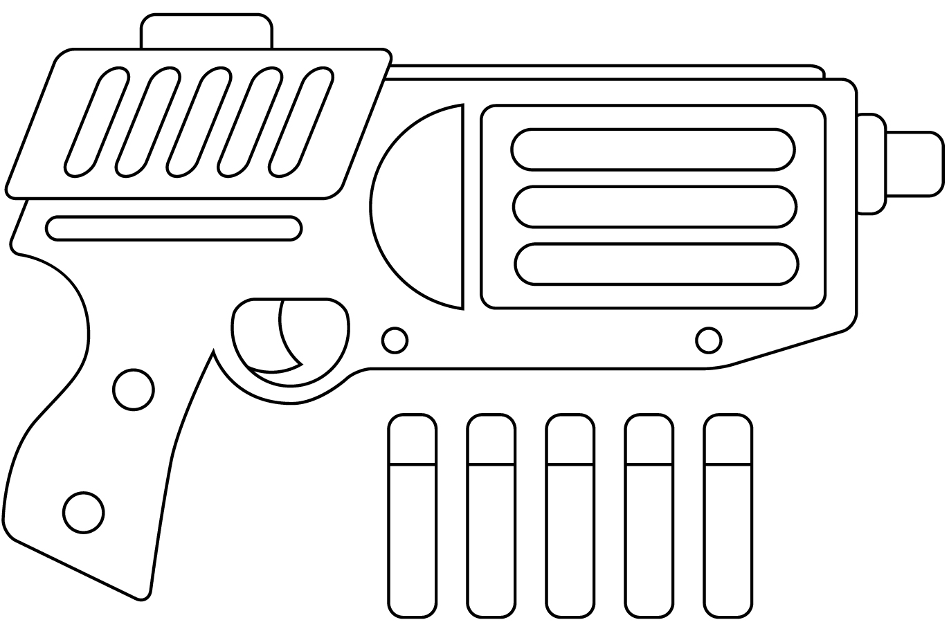 Nerf Gun Coloring Page ColouringPages