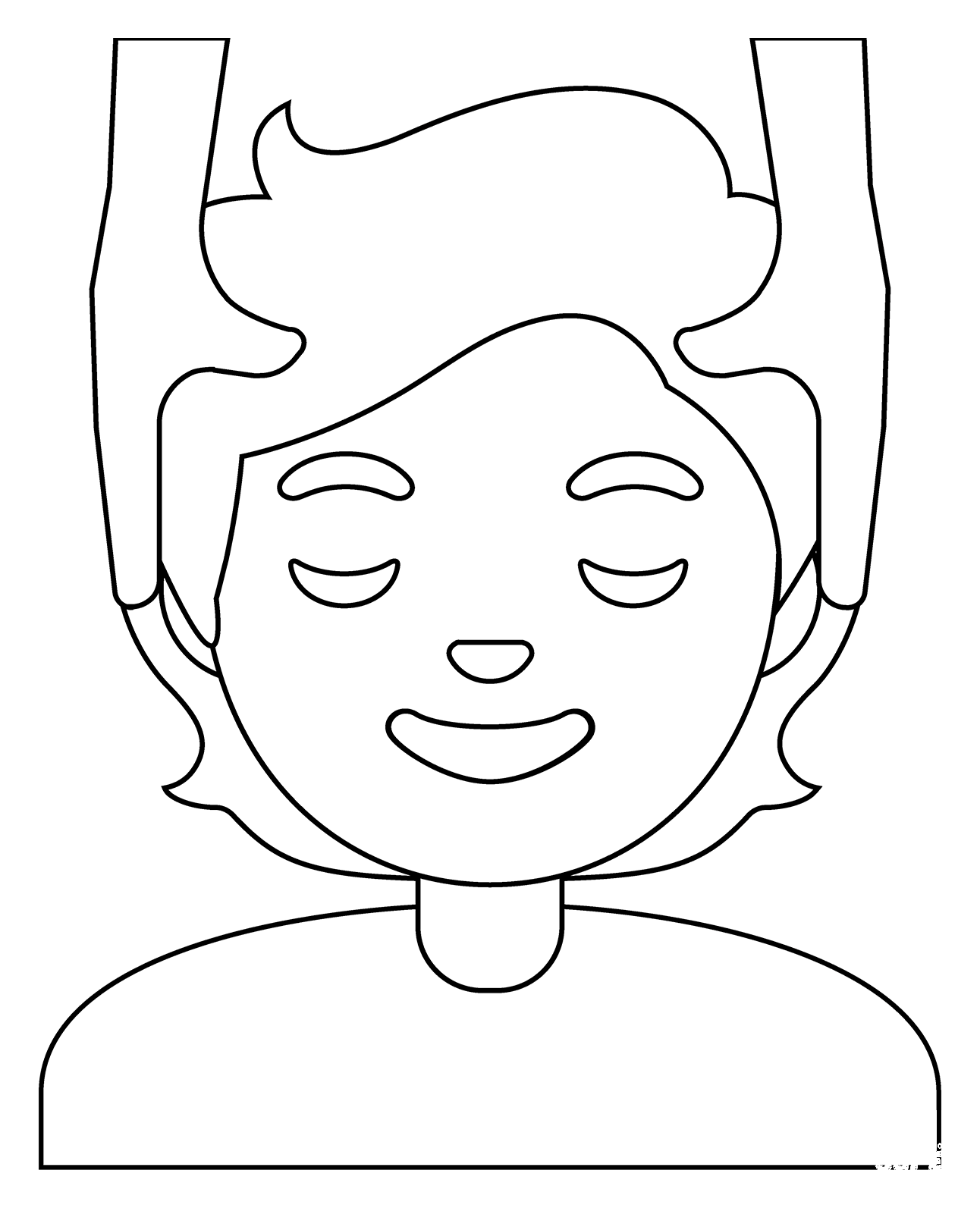 Person Getting Massage Emoji Coloring Page Colouringpages