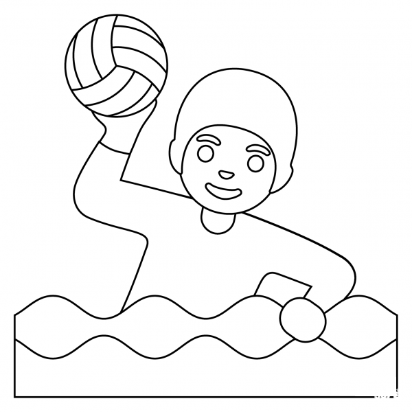 Person Playing Water Polo Emoji Coloring Page Colouringpages Porn Sex