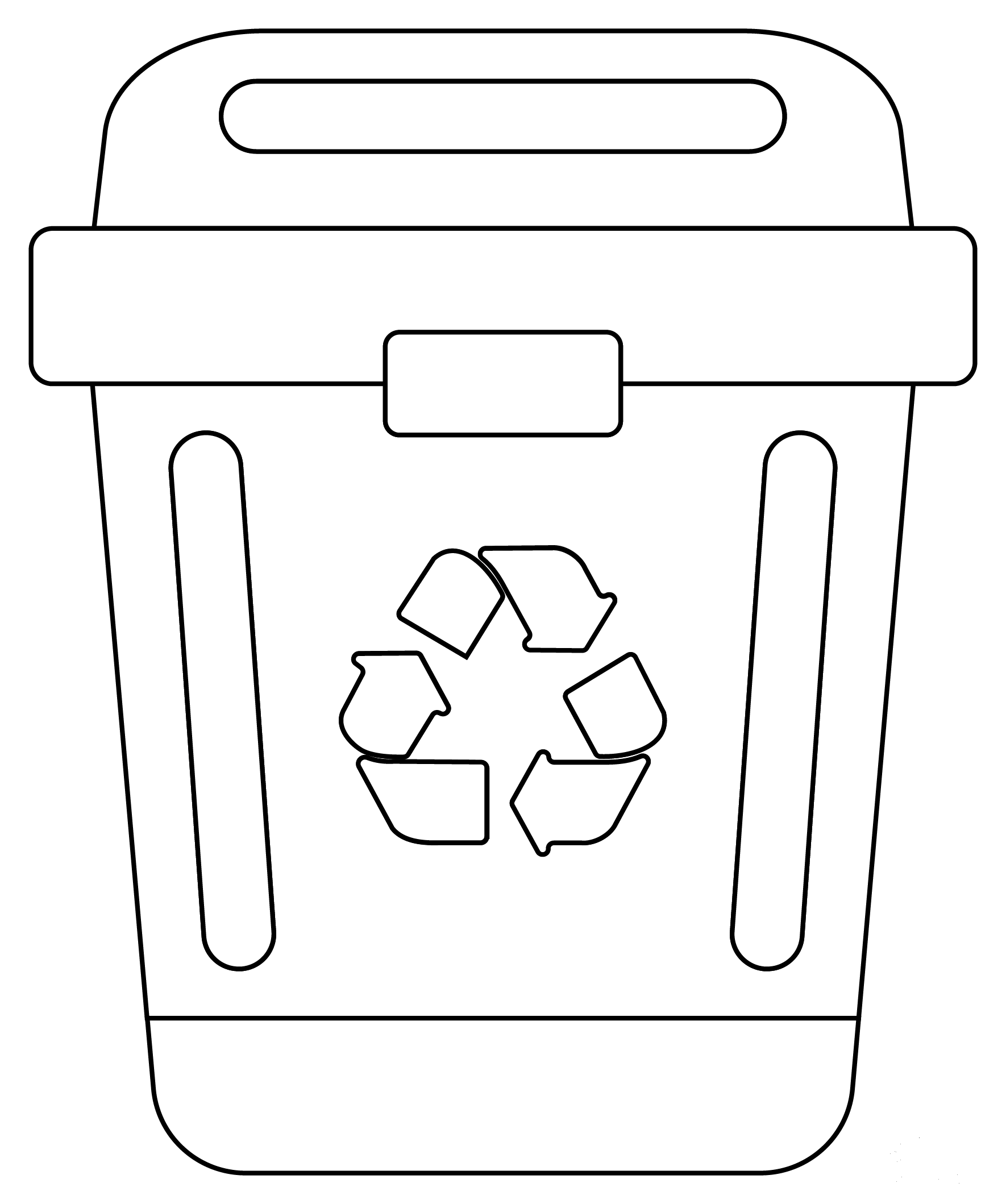 Recycling Bin Coloring Page Colouringpages