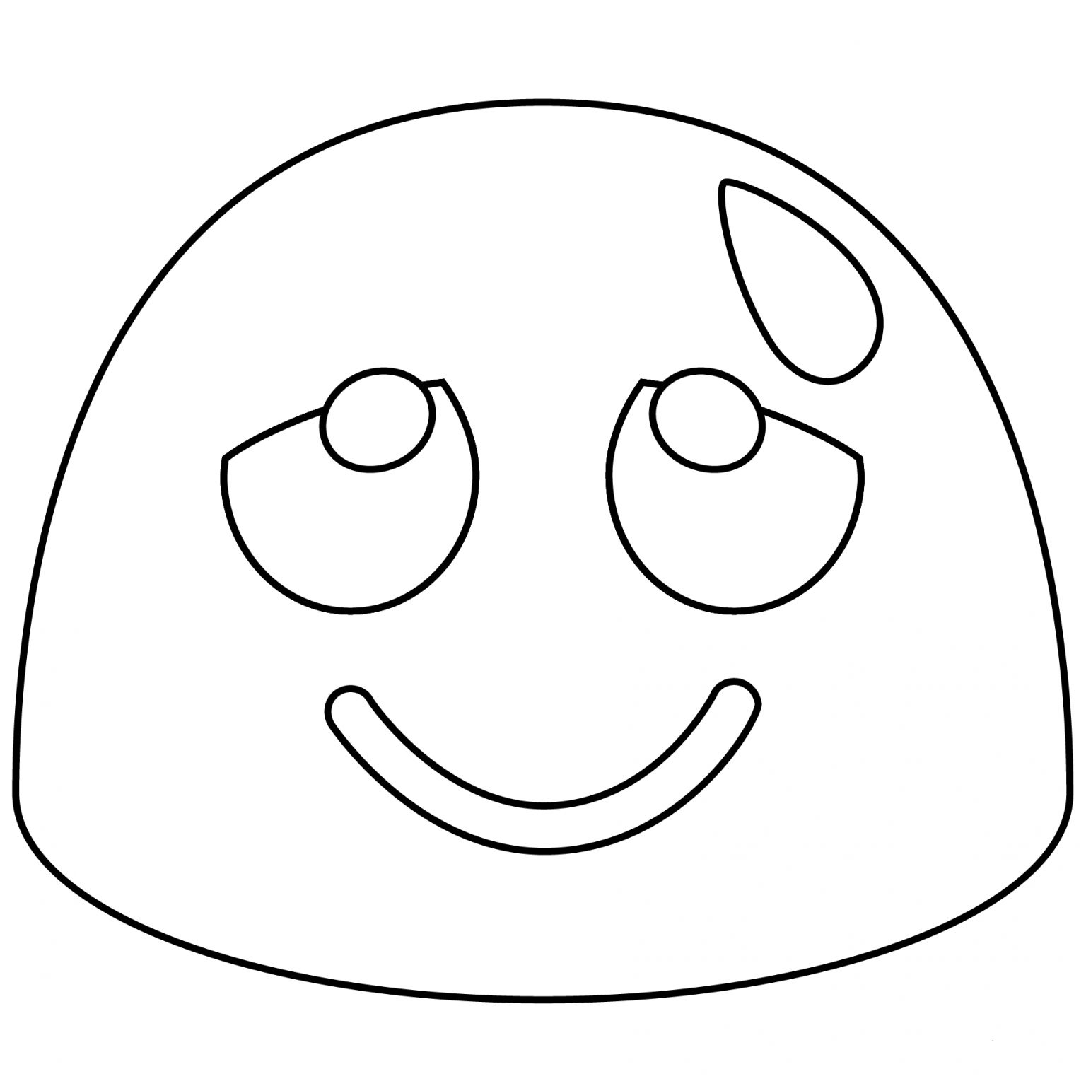 Relieved Face Emoji Coloring Page Colouringpages Porn Sex Picture