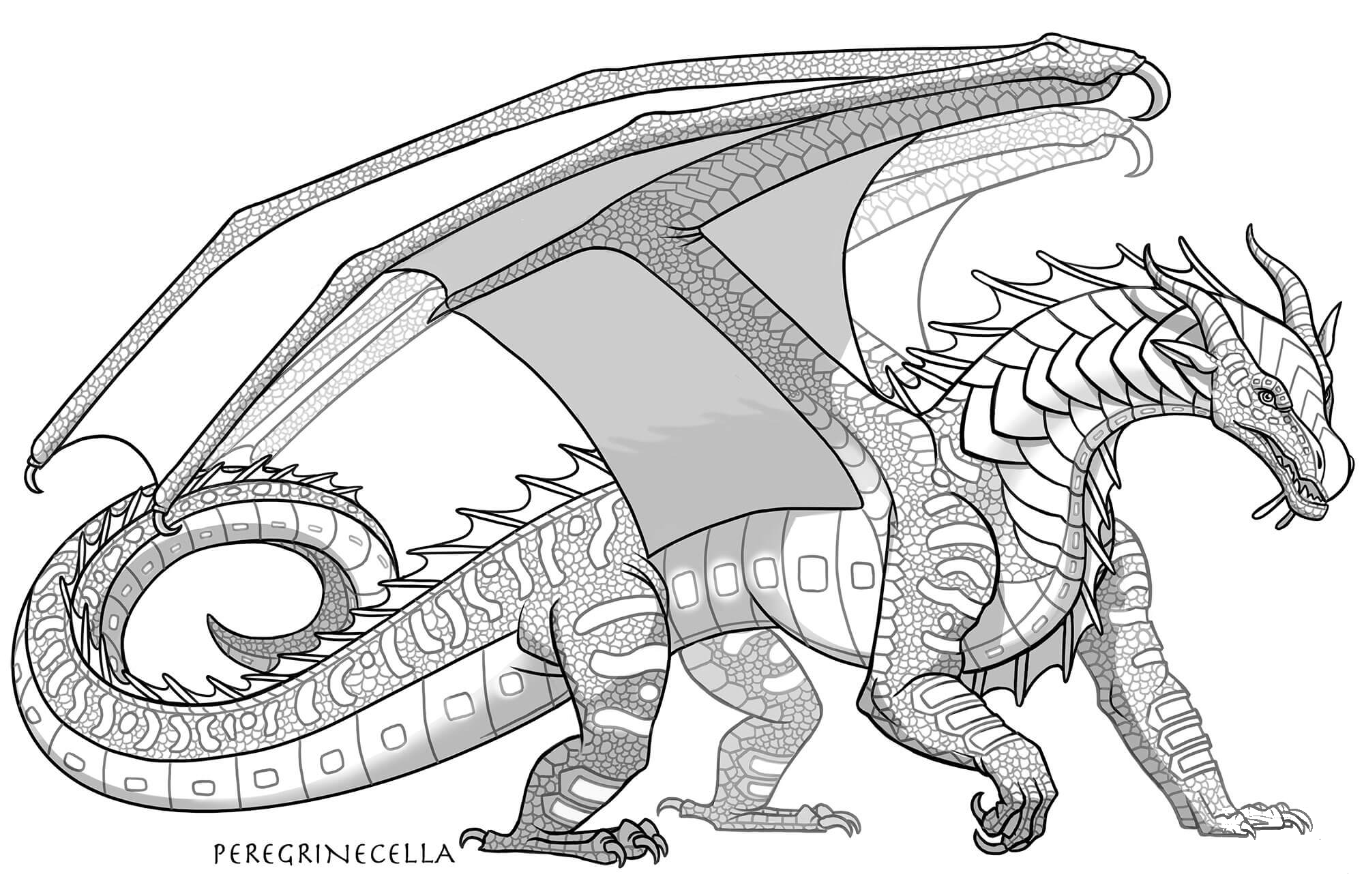 Seawing Dragon Coloring Page Colouringpages