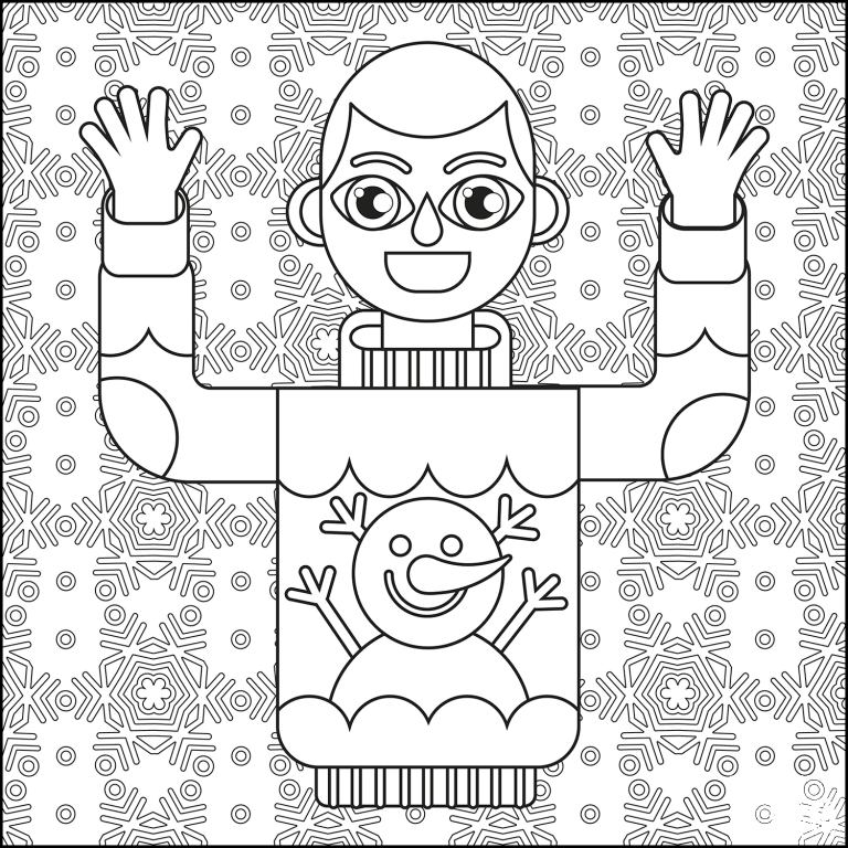 Ugly Sweater Coloring Page Colouringpages