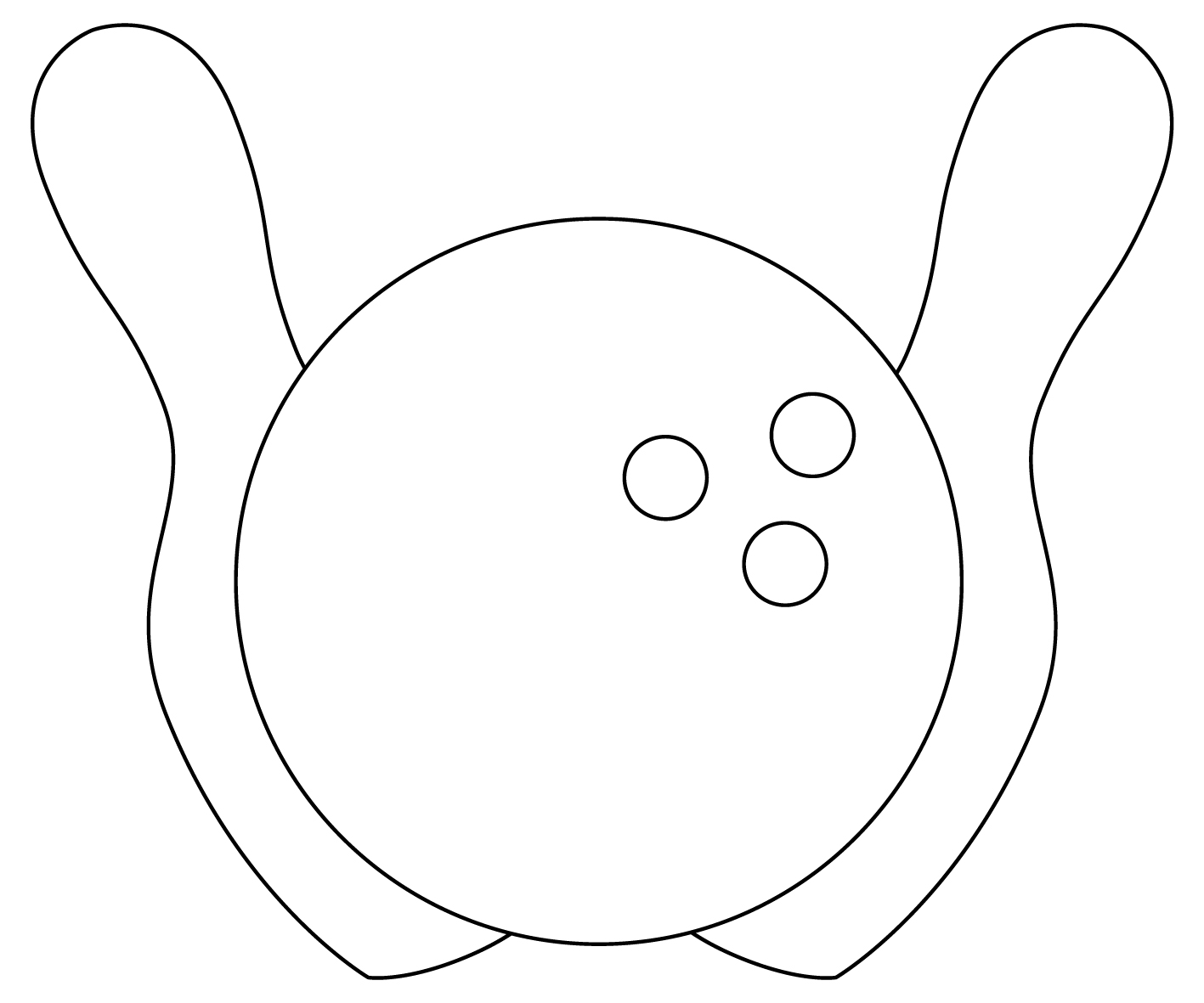 Bowling Ball Coloring Page Colouringpages