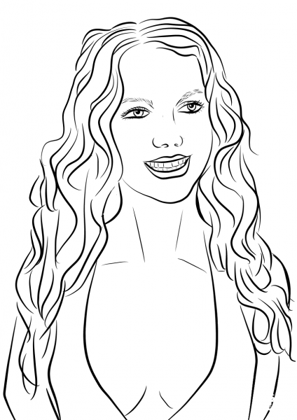 Britney Spears Coloring Page Colouringpages