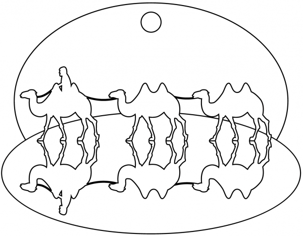 Camel Caravan Coloring Page Colouringpages