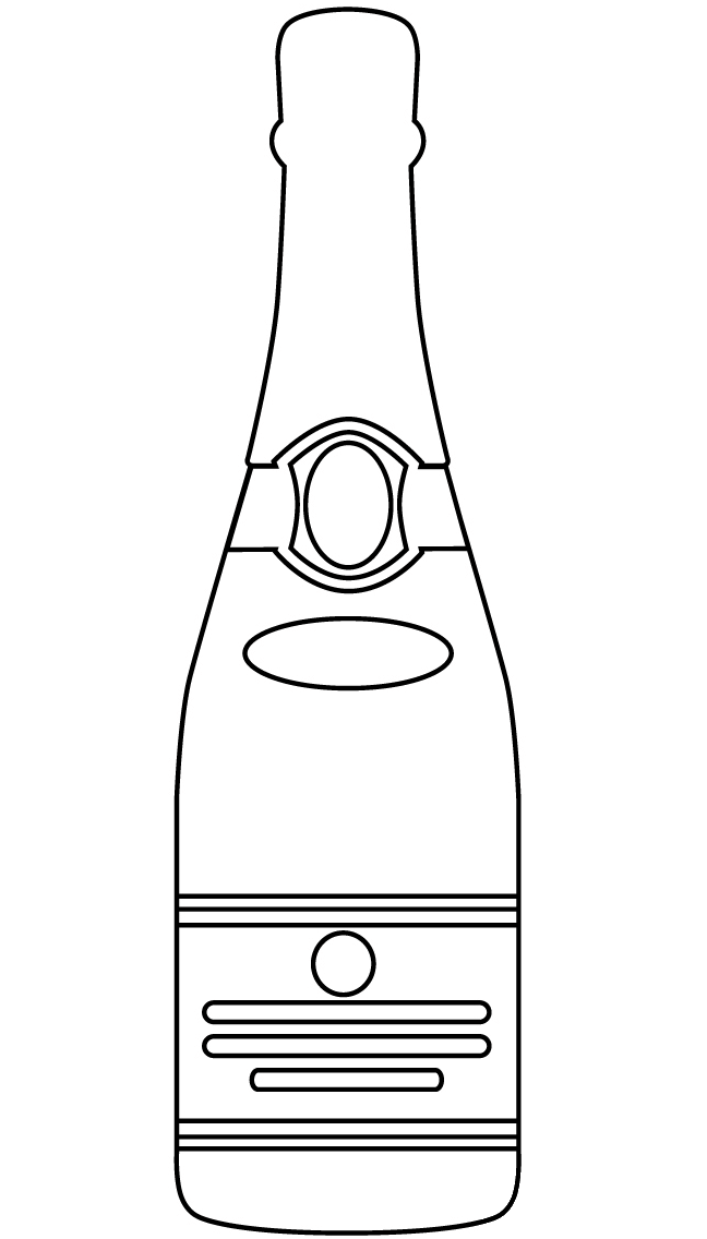 Champagne Bottle Coloring Page ColouringPages