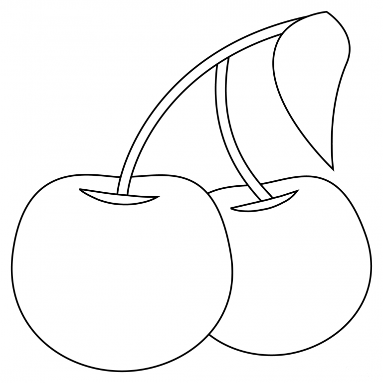 Cherries Coloring Page Colouringpages