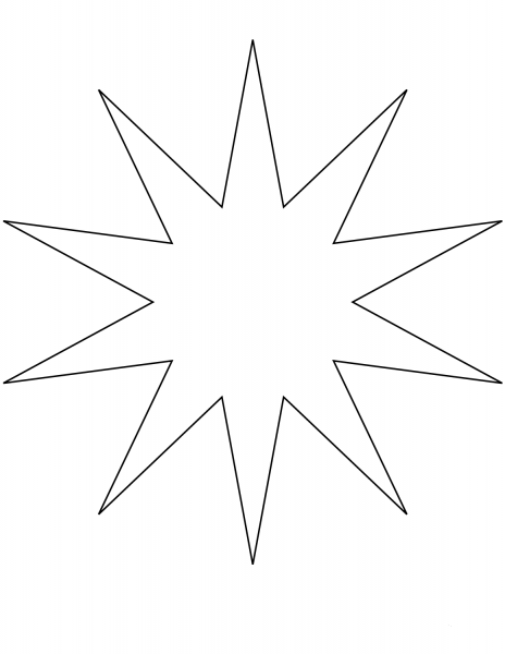 10 Point Star coloring page image