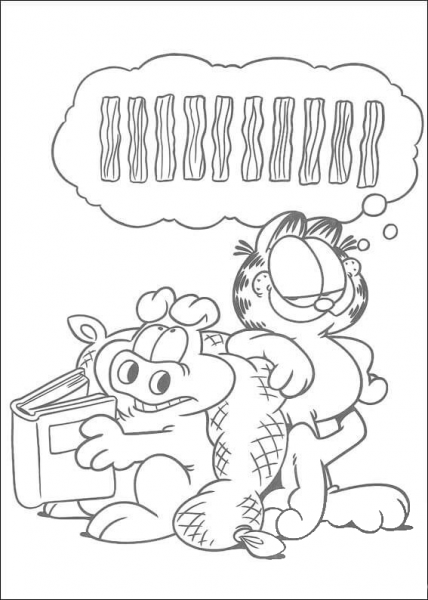 10 Slices Of Meat  coloring page image