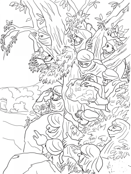 12 Spies Sent to Canaan coloring page image