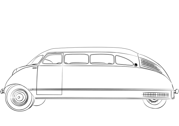 1936 Stout Scarab coloring page image