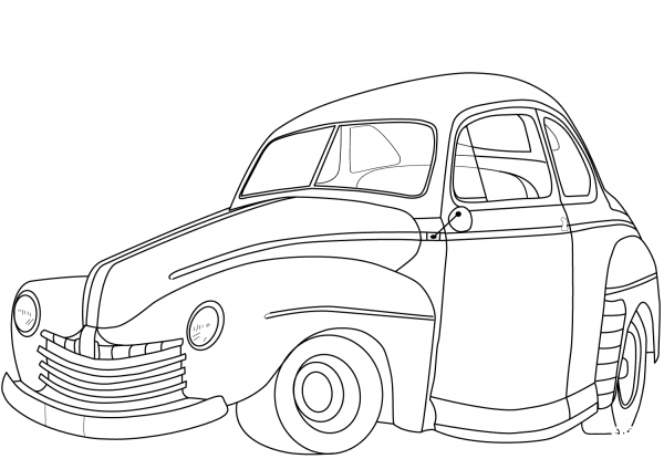 1946 Plymouth De Luxe Cuope coloring page image