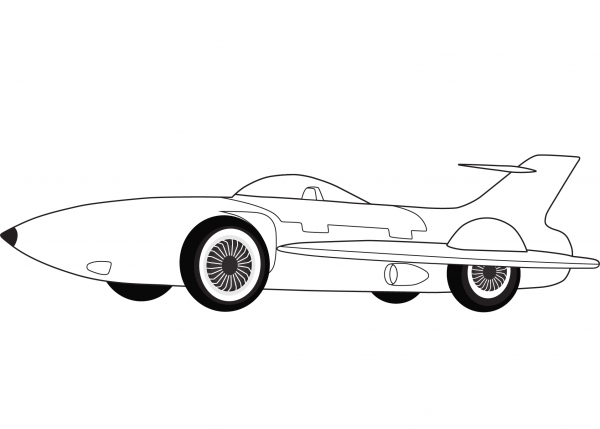 1953 General Motors Firebird 1 XP 21 coloring page image