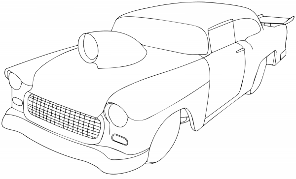 1955 Chevy Pro Sportsman coloring page image