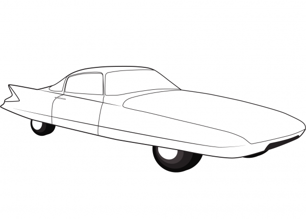 1955 Chrysler Ghia Streamline X Gilda coloring page image