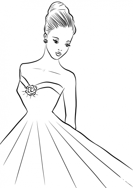 1960’s Woman coloring page image