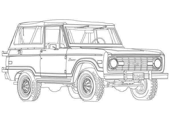 1966 Ford Bronco coloring page image