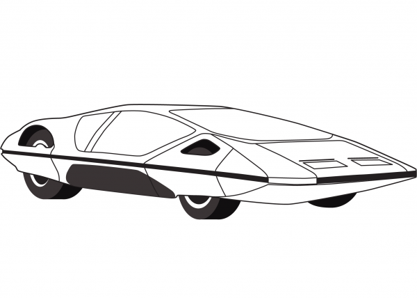 1970 Ferrari Pininfarina 512 S Modulo coloring page image
