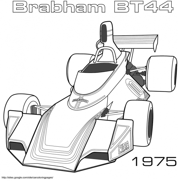 1975 Brabham BT44 coloring page image