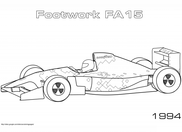 1994 Footwork FA 15 coloring page image
