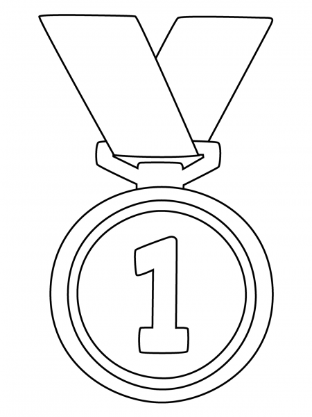 1St Place Medal Emoji coloring page image