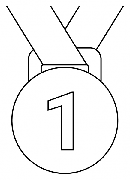 1St Place Medal Emoji coloring page image