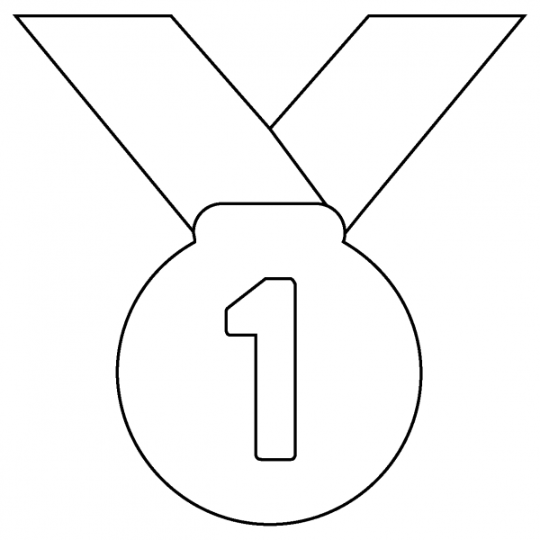 1St Place Medal Emoji coloring page image