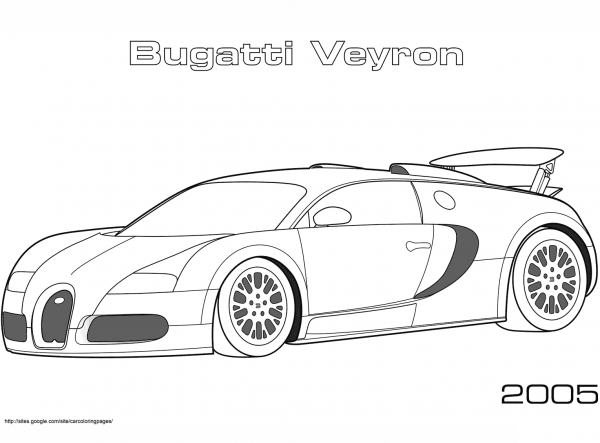 2005 Bugatti Veyron coloring page image