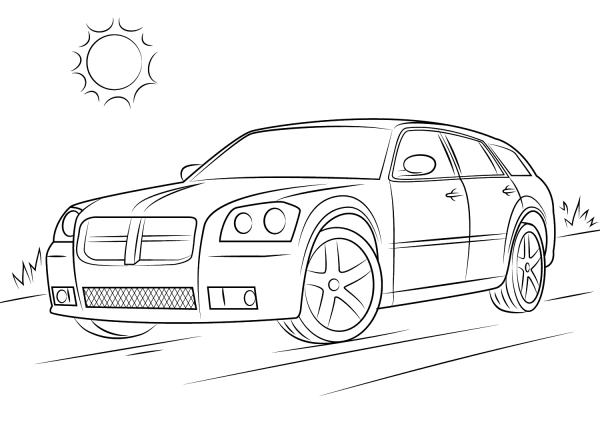 2006 Dodge Magnum SRT-8 coloring page image