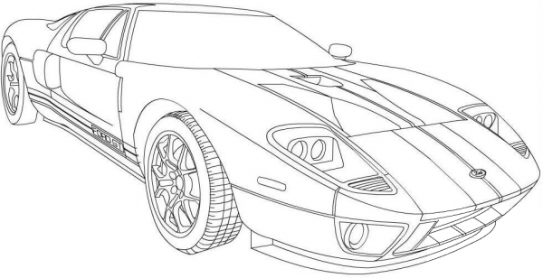 2006 Ford GT coloring page image