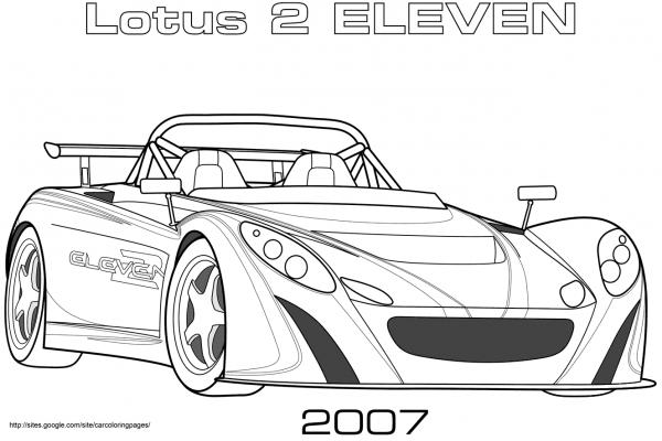 2007 Lotus 2 ELEVEN coloring page image