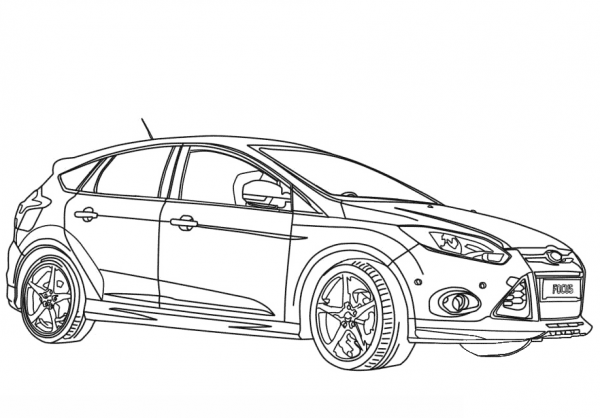 2012 Ford Focus Sport coloring page image