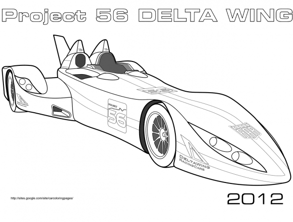 2012 Project 56 DeltaWing coloring page image
