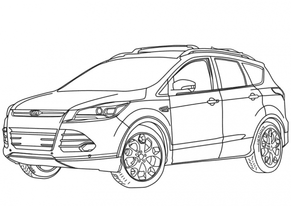 2014 Ford Escape coloring page image