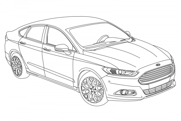 2015 Ford Fusion coloring page image