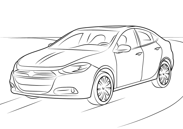 2016 Dodge Dart coloring page image