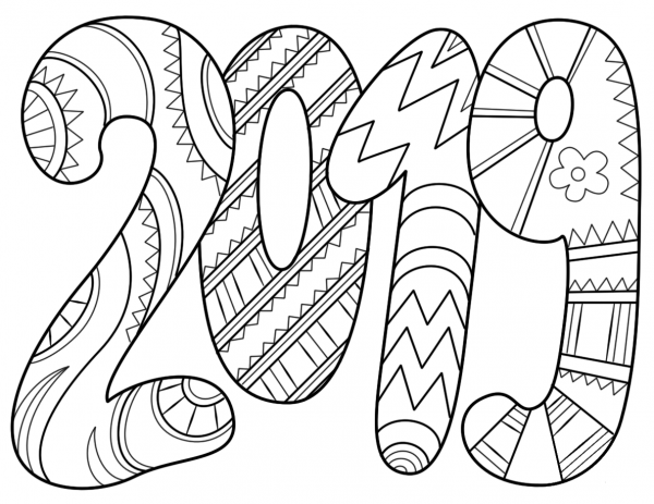 2019 coloring page image