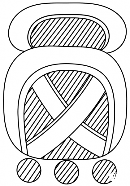 2nd Maya Month – Wo’ coloring page image