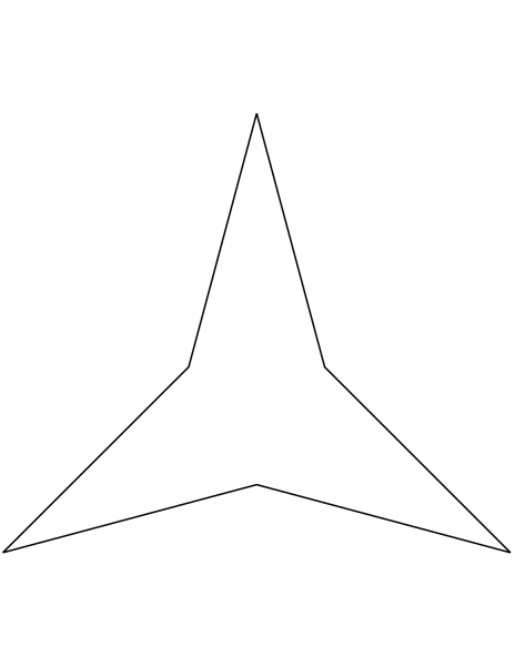3 Points Star coloring page image
