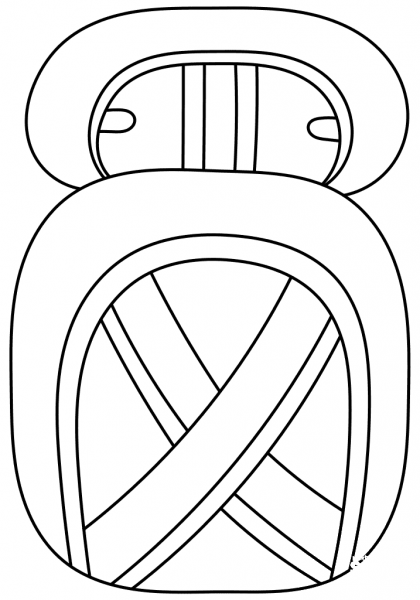 3d Maya Month – Sip coloring page image