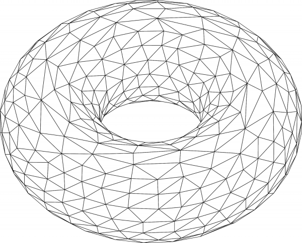 3D Torus coloring page image