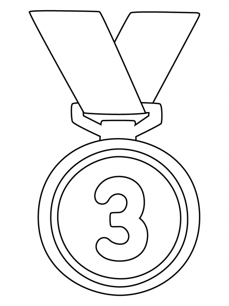 3Rd Place Medal Emoji coloring page image