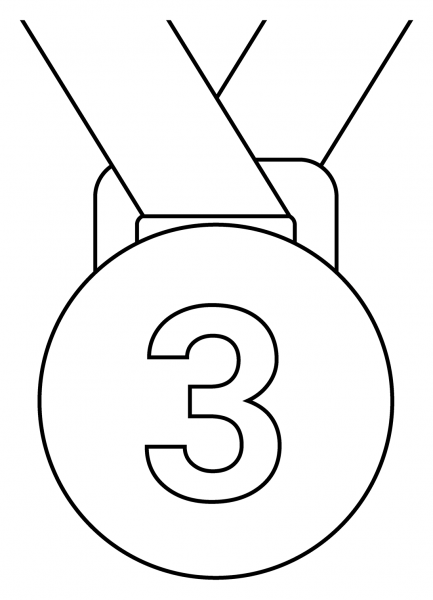 3Rd Place Medal Emoji coloring page image