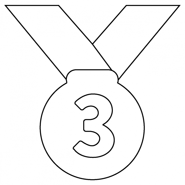 3Rd Place Medal Emoji coloring page image