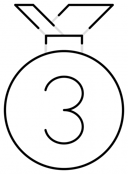 3Rd Place Medal Emoji coloring page image