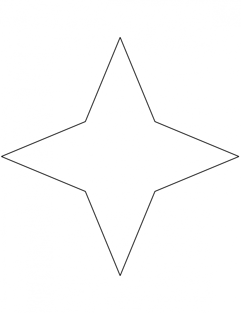 4 Points Star coloring page - ColouringPages