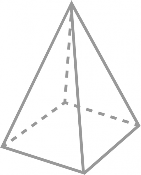 4 Sided Pyramid coloring page image